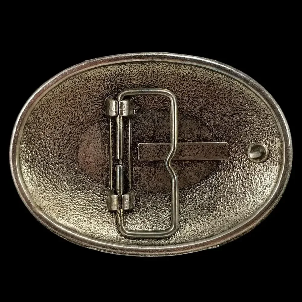 VTG FB&T Belt Buckle First Bank And Trust Of Idaho Western Filigree‎ Rope Edge
